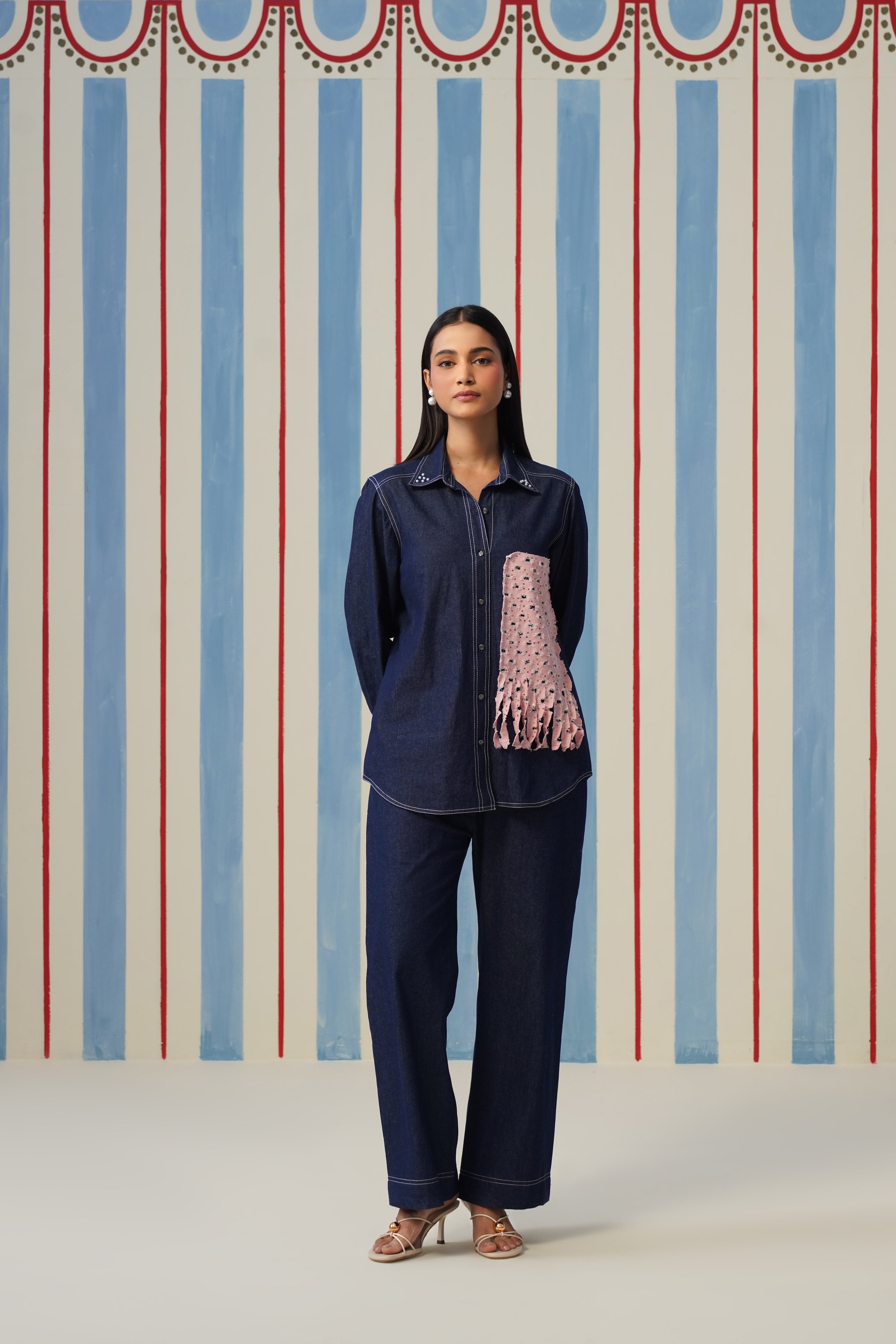 Fringe Pop Denim Coord Set