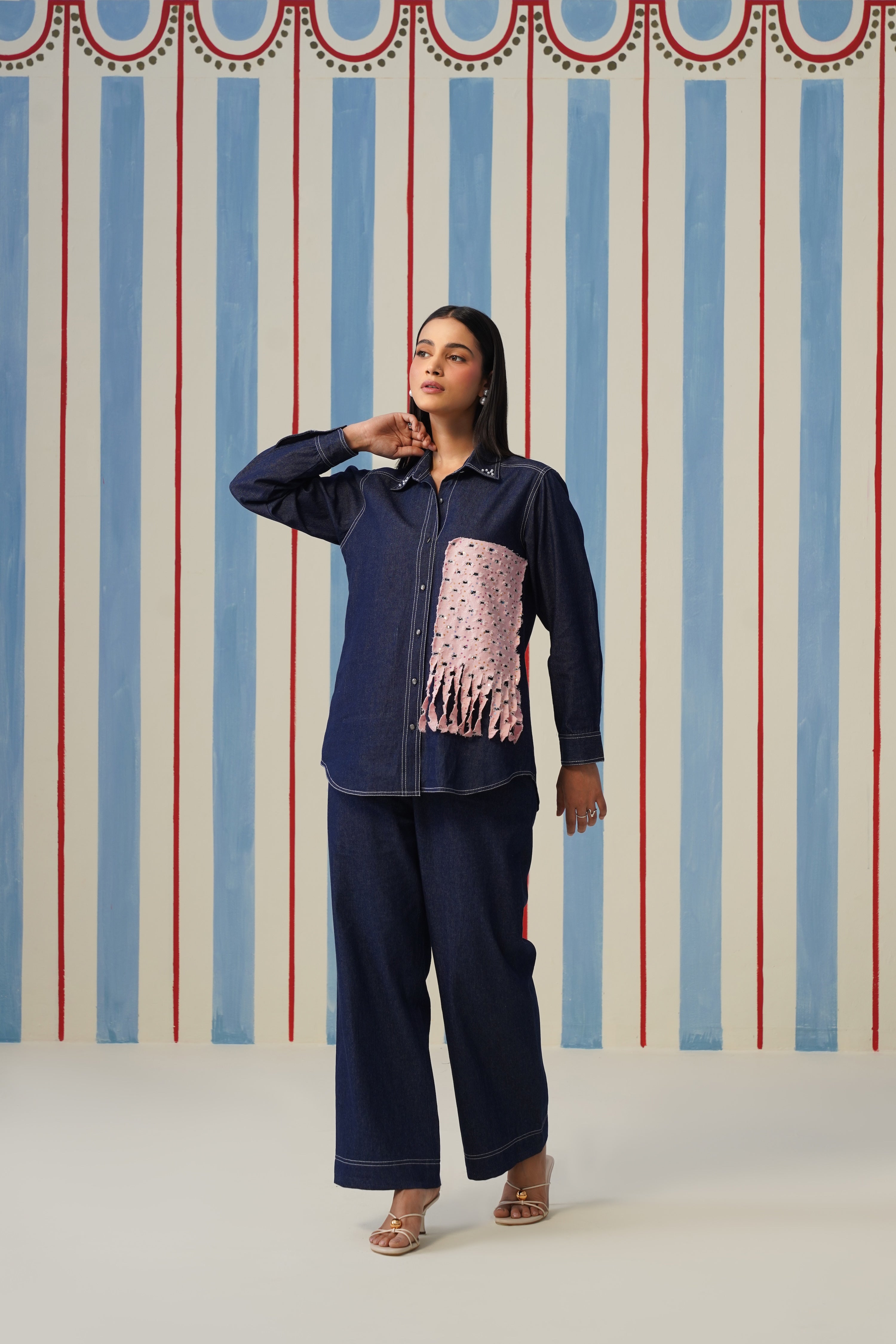 Fringe Pop Denim Coord Set