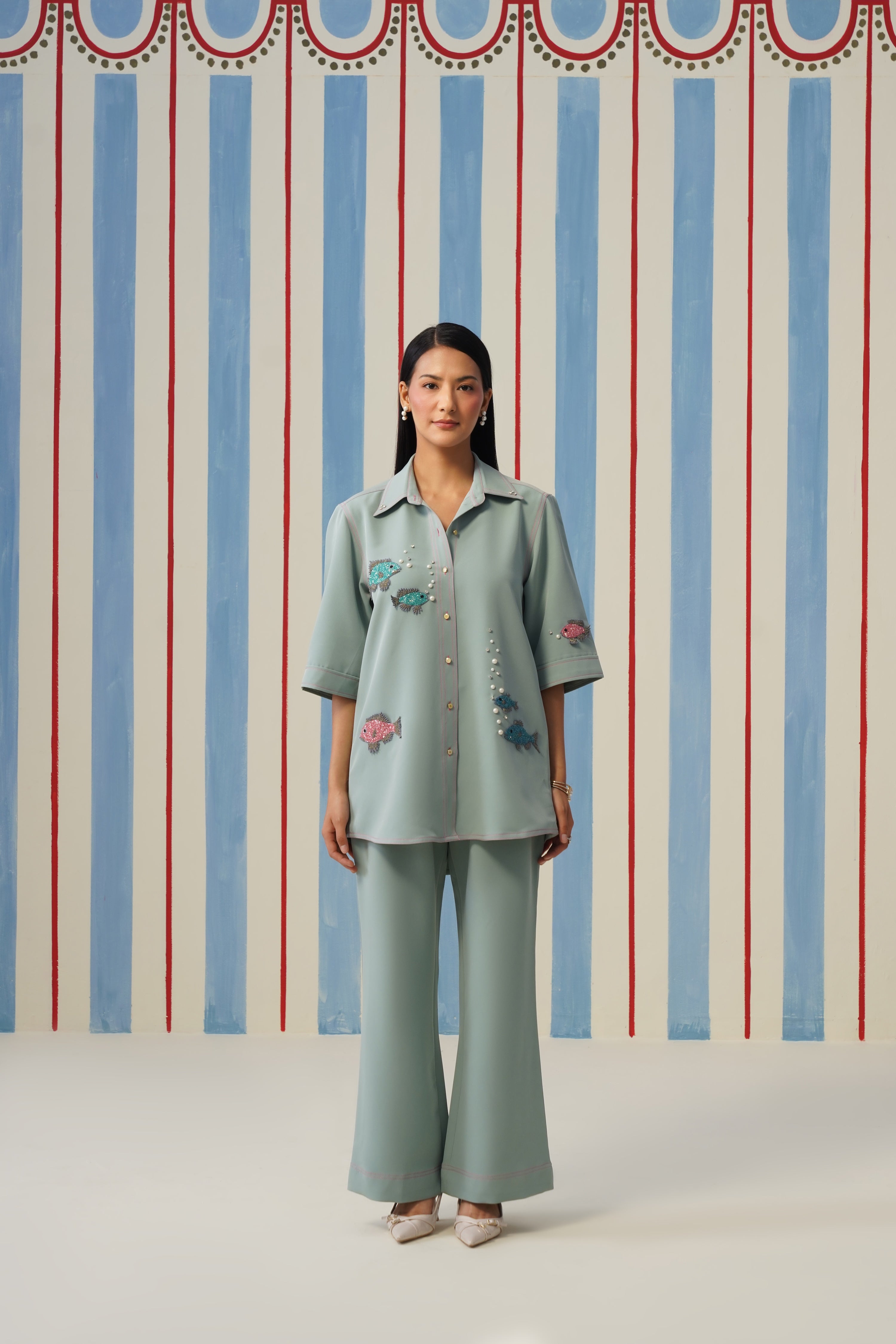 Bubble Fish Coord- Sea Green