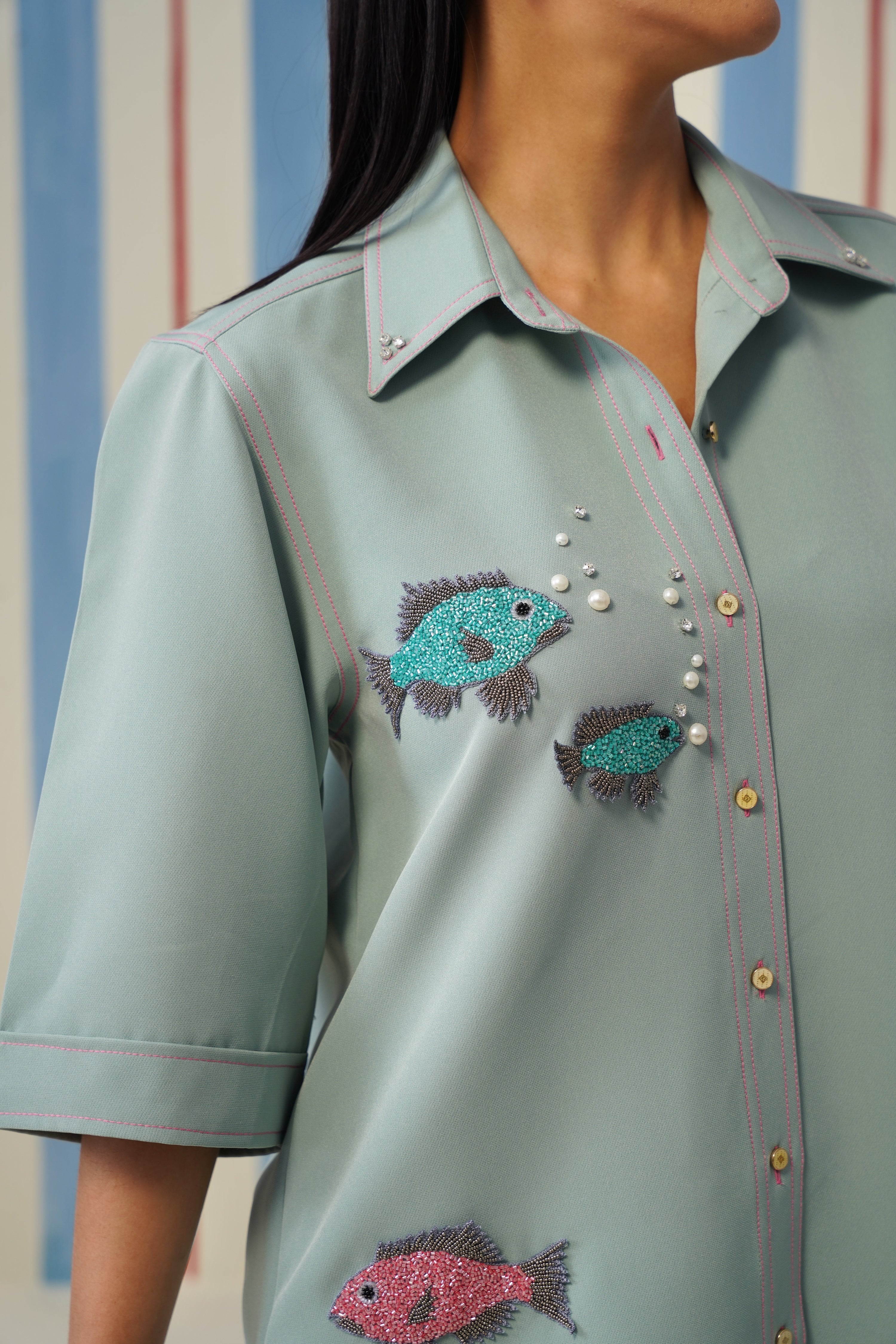Bubble Fish Coord- Sea Green