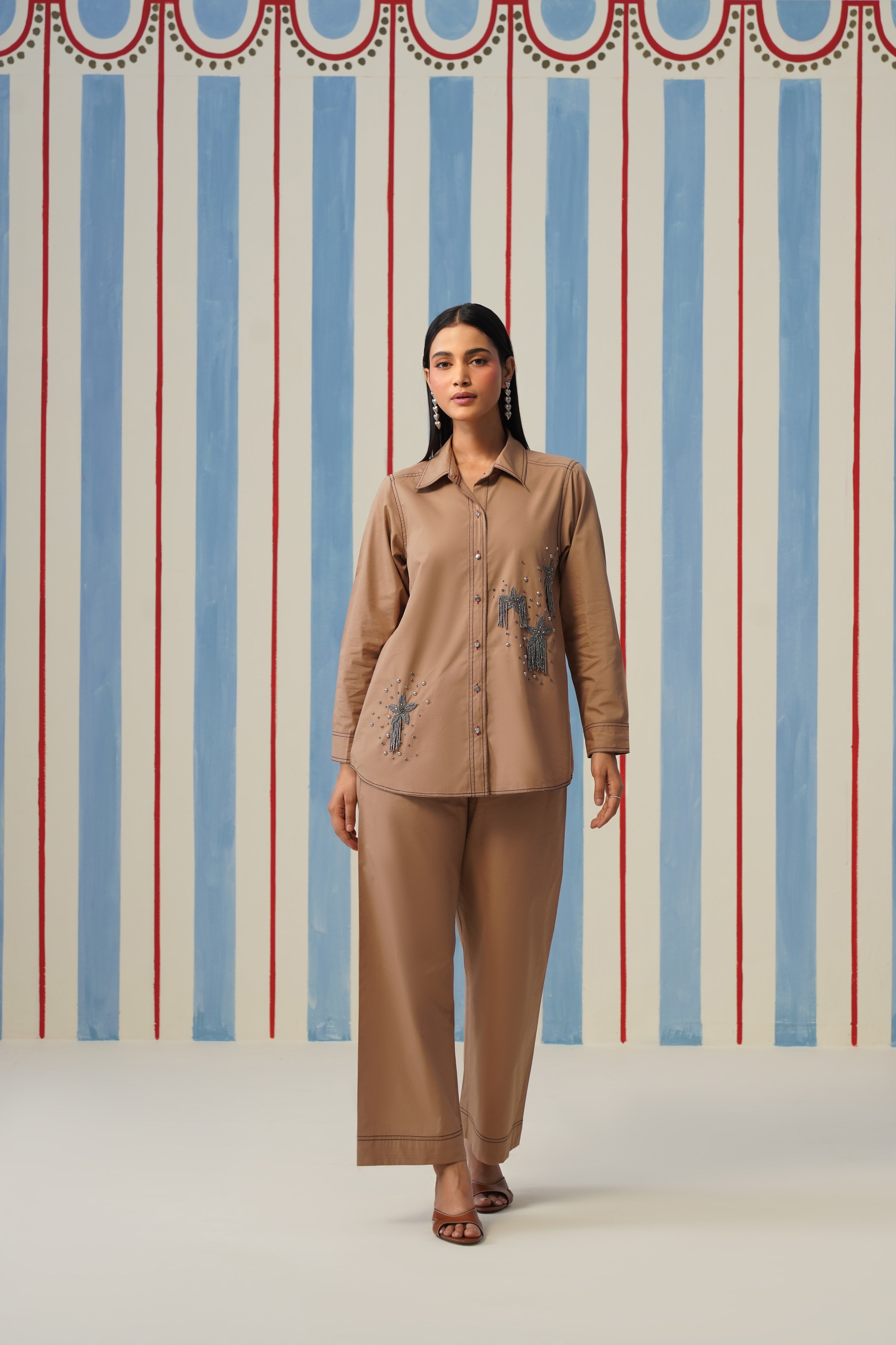 Desert Stardust Coord Set- Beige
