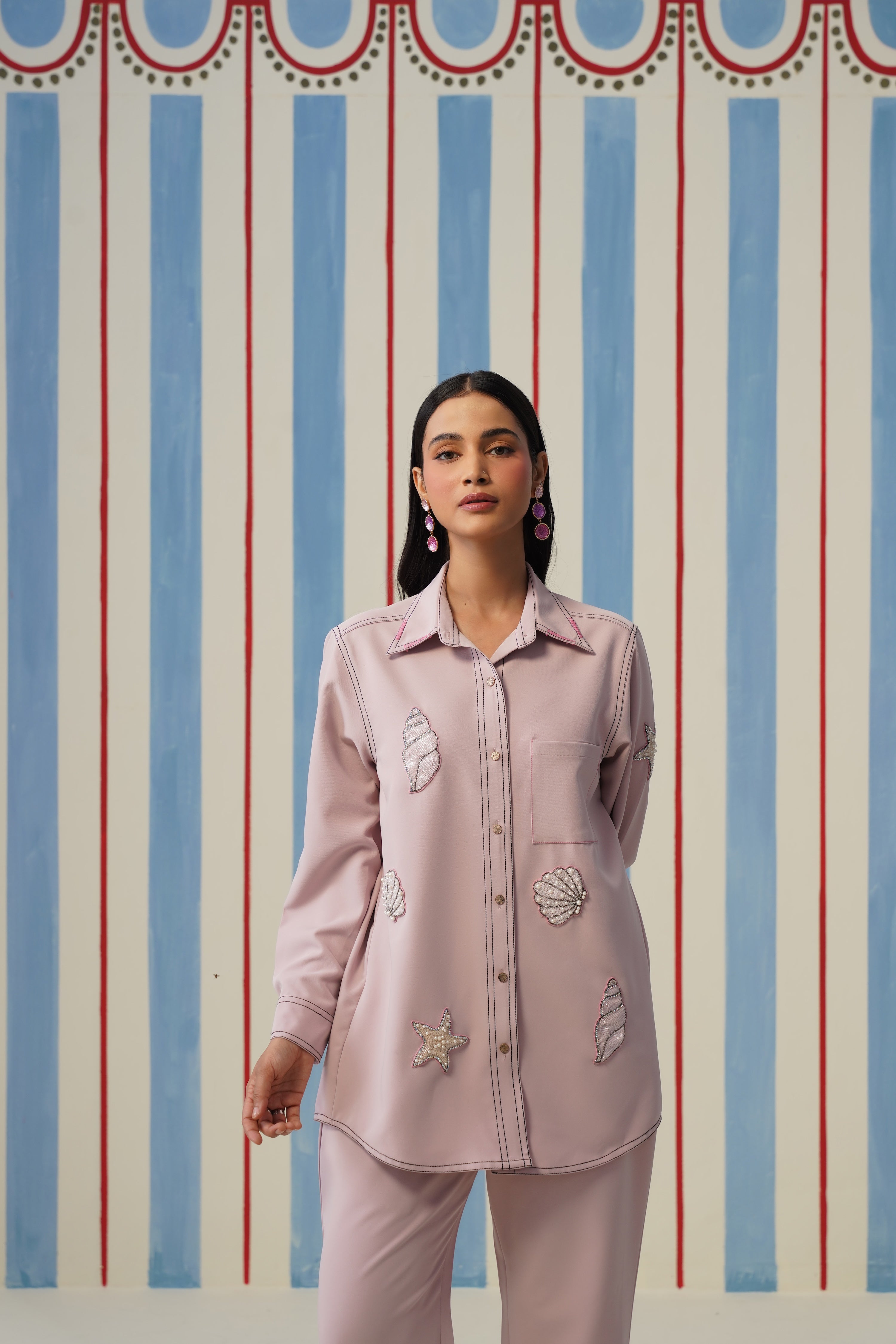 Seashella Shirt- Blush
