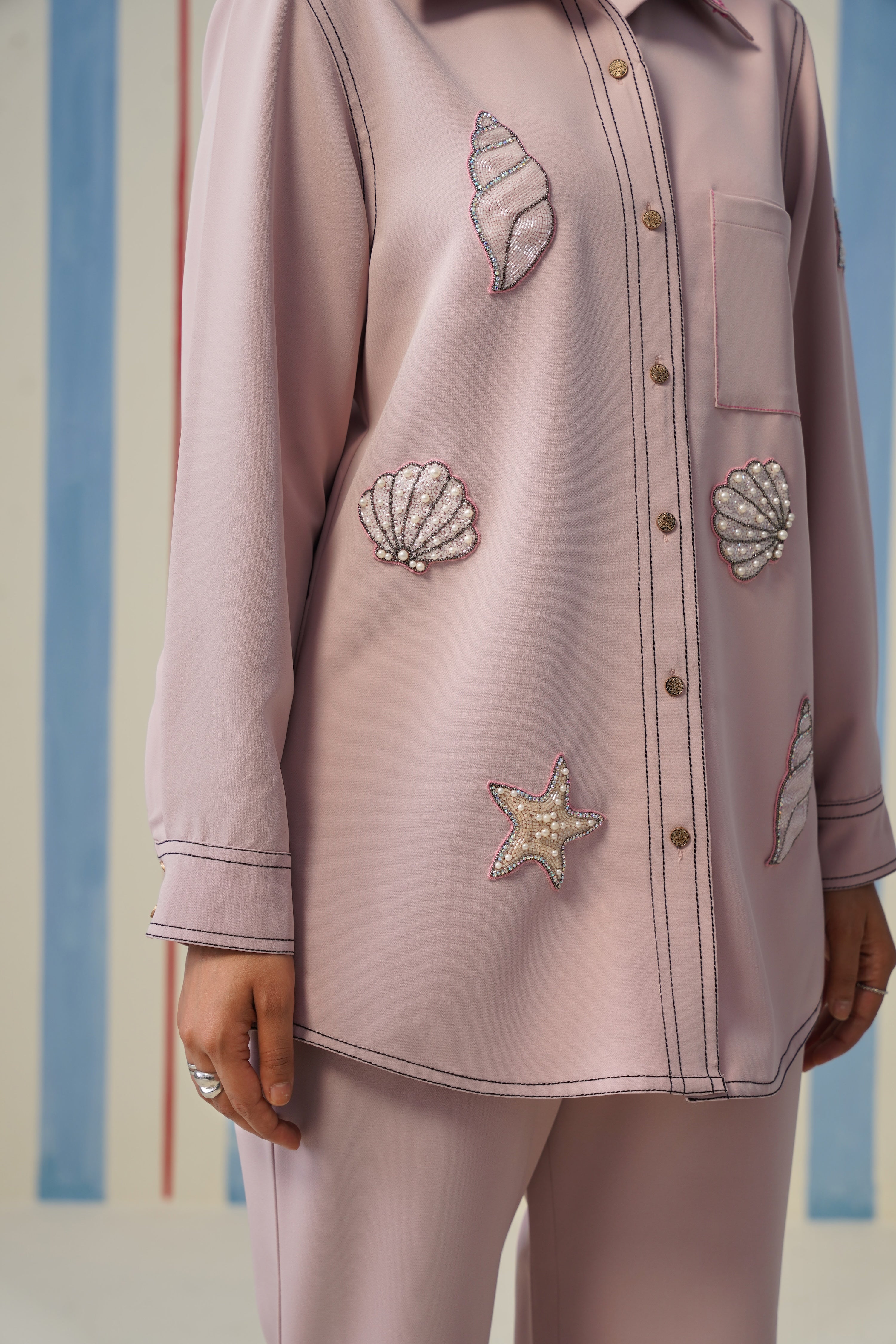 Seashella Coord Set- Blush